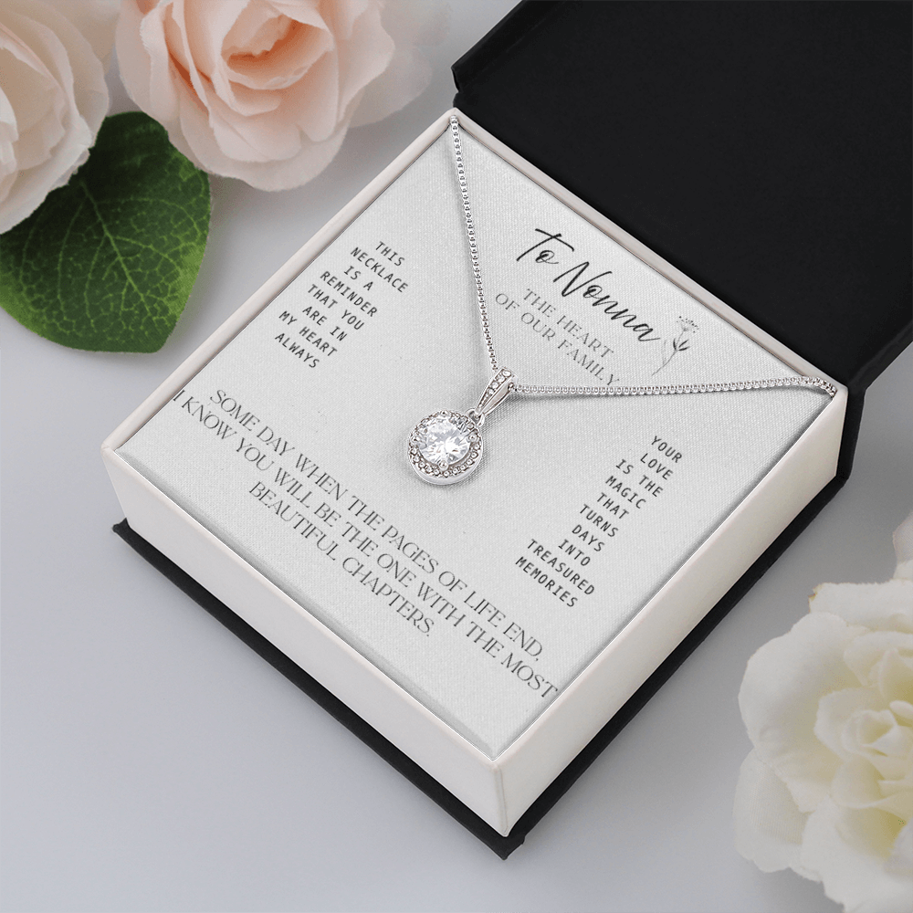 To Nonna – The Heart of our Family - Necklace with Treasured Memories Message Card