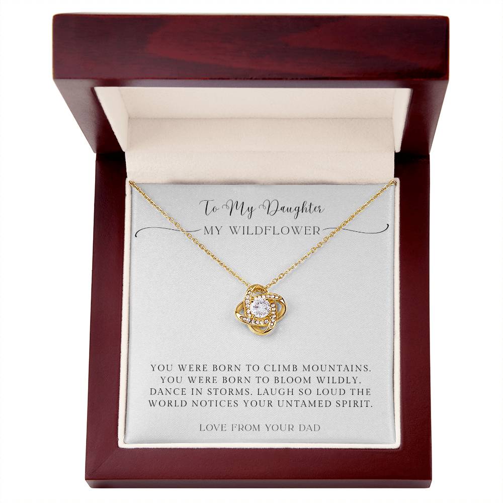 To My Daughter – Brave, Strong, and Loved Necklace from Dad