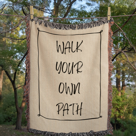 OWN PATH woven cotton blanket