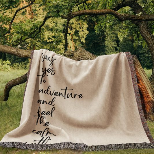 Calm Adventure woven heirloom blanket
