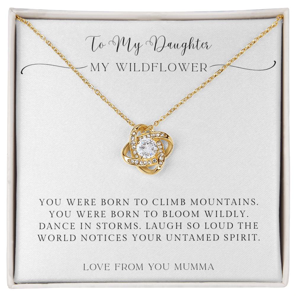 To My Daughter – My Wildflower Necklace with Message Card