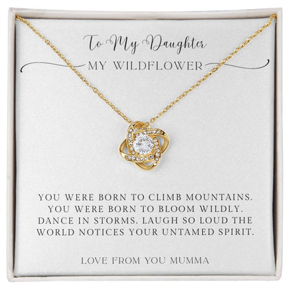 To My Daughter – My Wildflower Necklace with Message Card