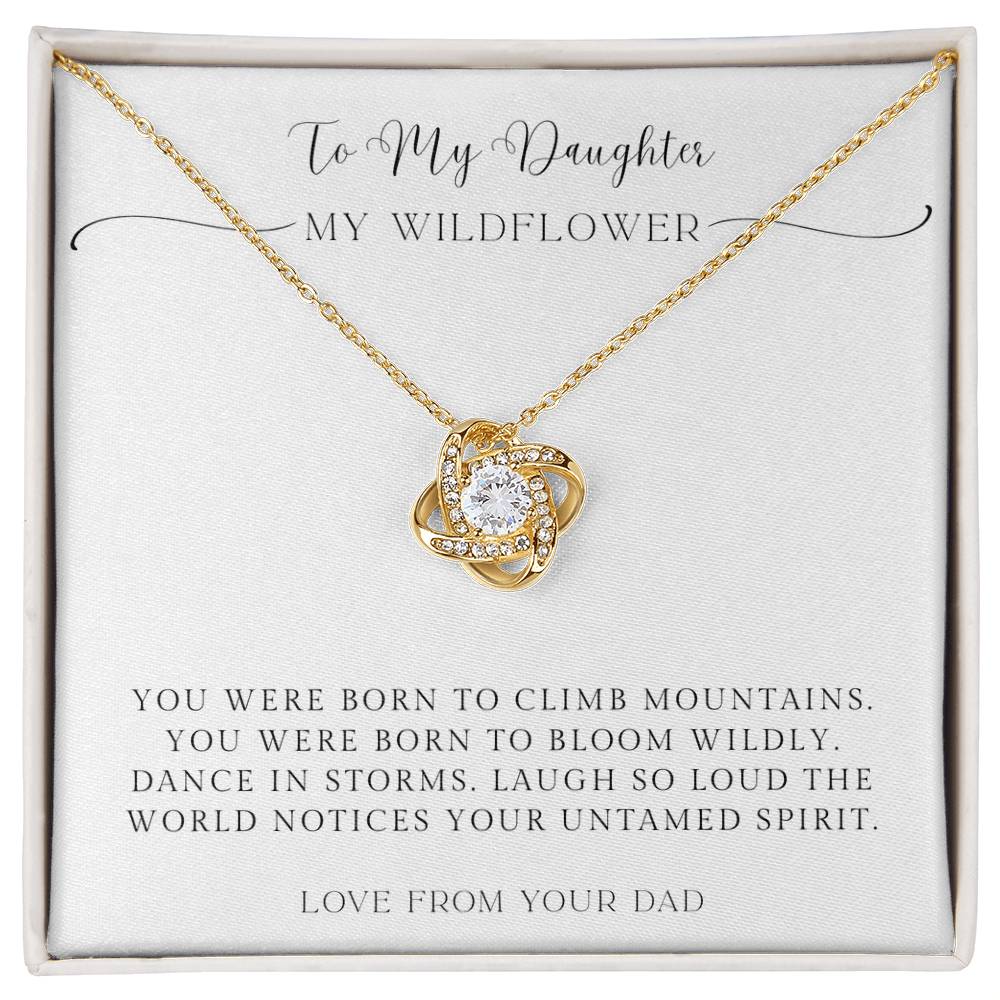 To My Daughter – Brave, Strong, and Loved Necklace from Dad