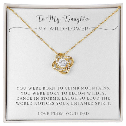 To My Daughter – Brave, Strong, and Loved Necklace from Dad