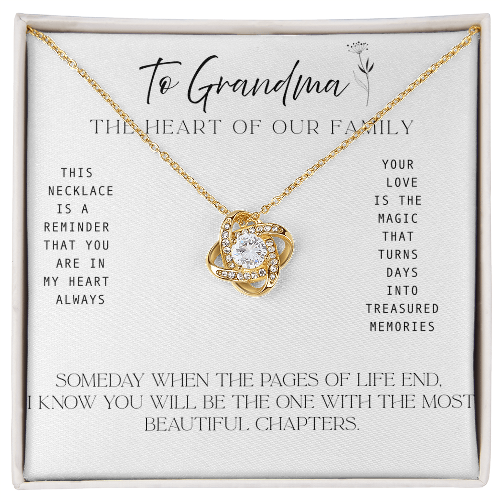 To Grandma – The Heart of Our Family Necklace Gift