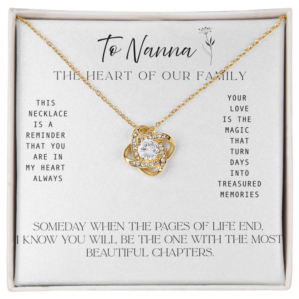 To Nanna – Necklace with Treasured Memories Message Card