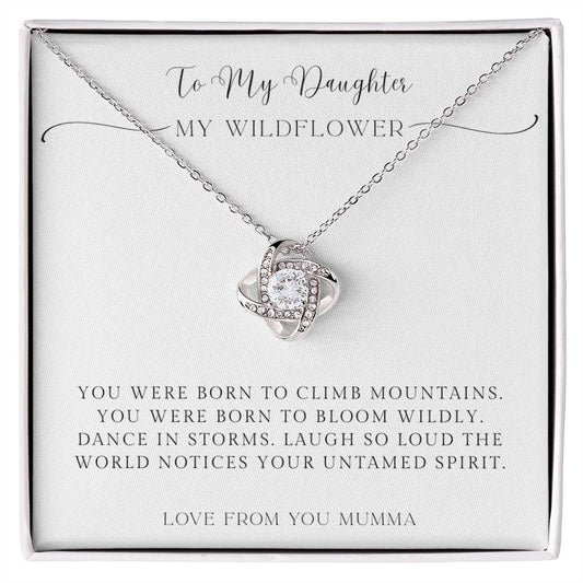 To My Daughter – My Wildflower Necklace with Message Card