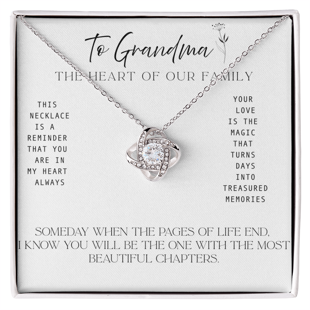 To Grandma – The Heart of Our Family Necklace Gift
