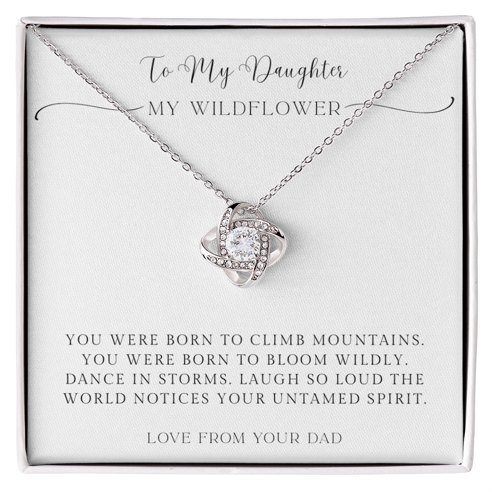 To My Daughter – Brave, Strong, and Loved Necklace from Dad