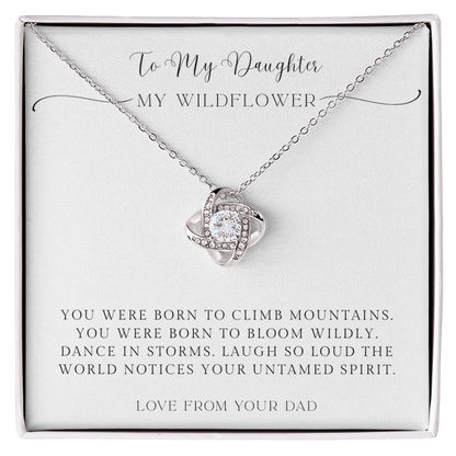 To My Daughter – Brave, Strong, and Loved Necklace from Dad