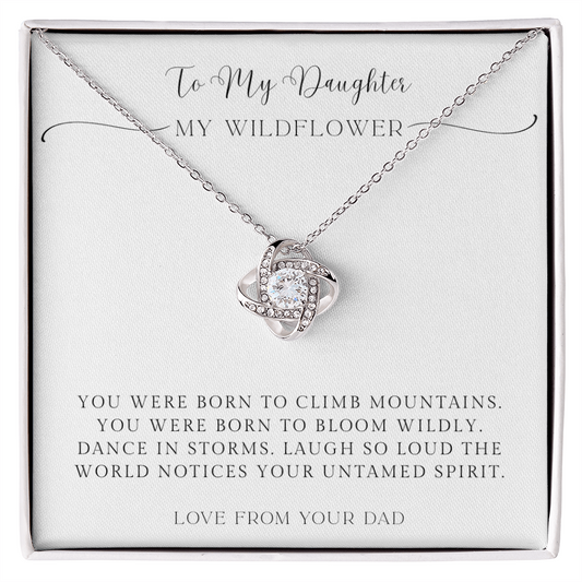 To My Daughter – Brave, Strong, and Loved Necklace from Dad