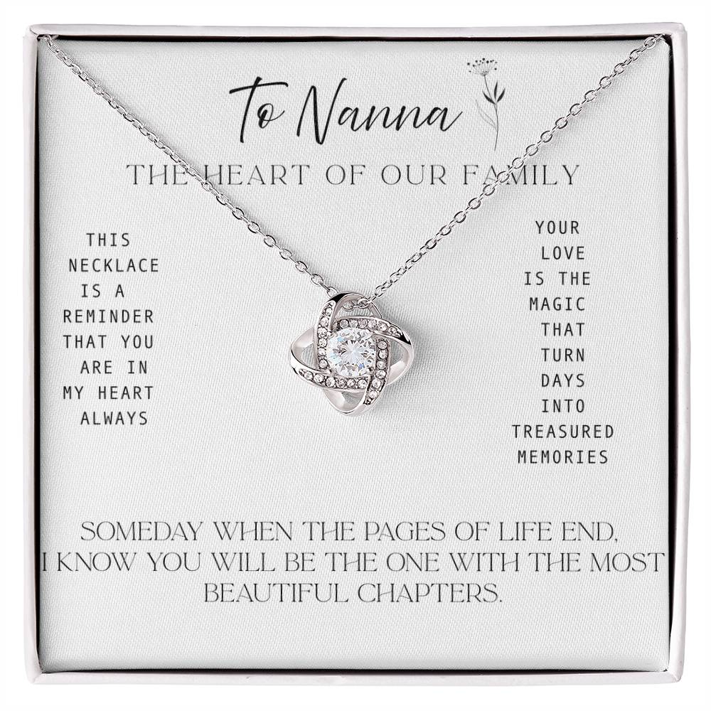 To Nanna – Necklace with Treasured Memories Message Card