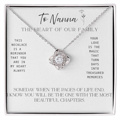 To Nanna – Necklace with Treasured Memories Message Card