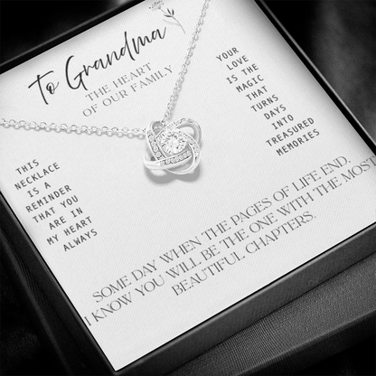 To Grandma – Necklace with Treasured Memories Message Card