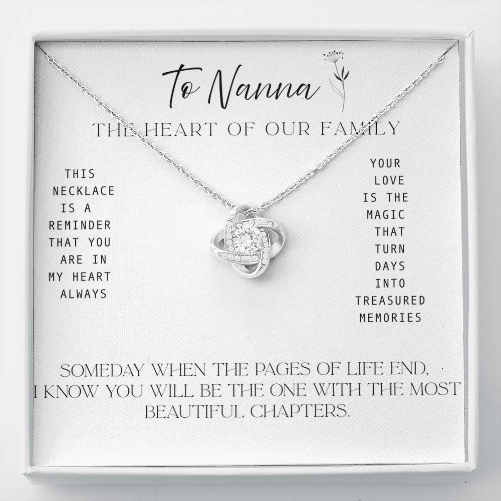 To Nanna – Necklace with Treasured Memories Message Card