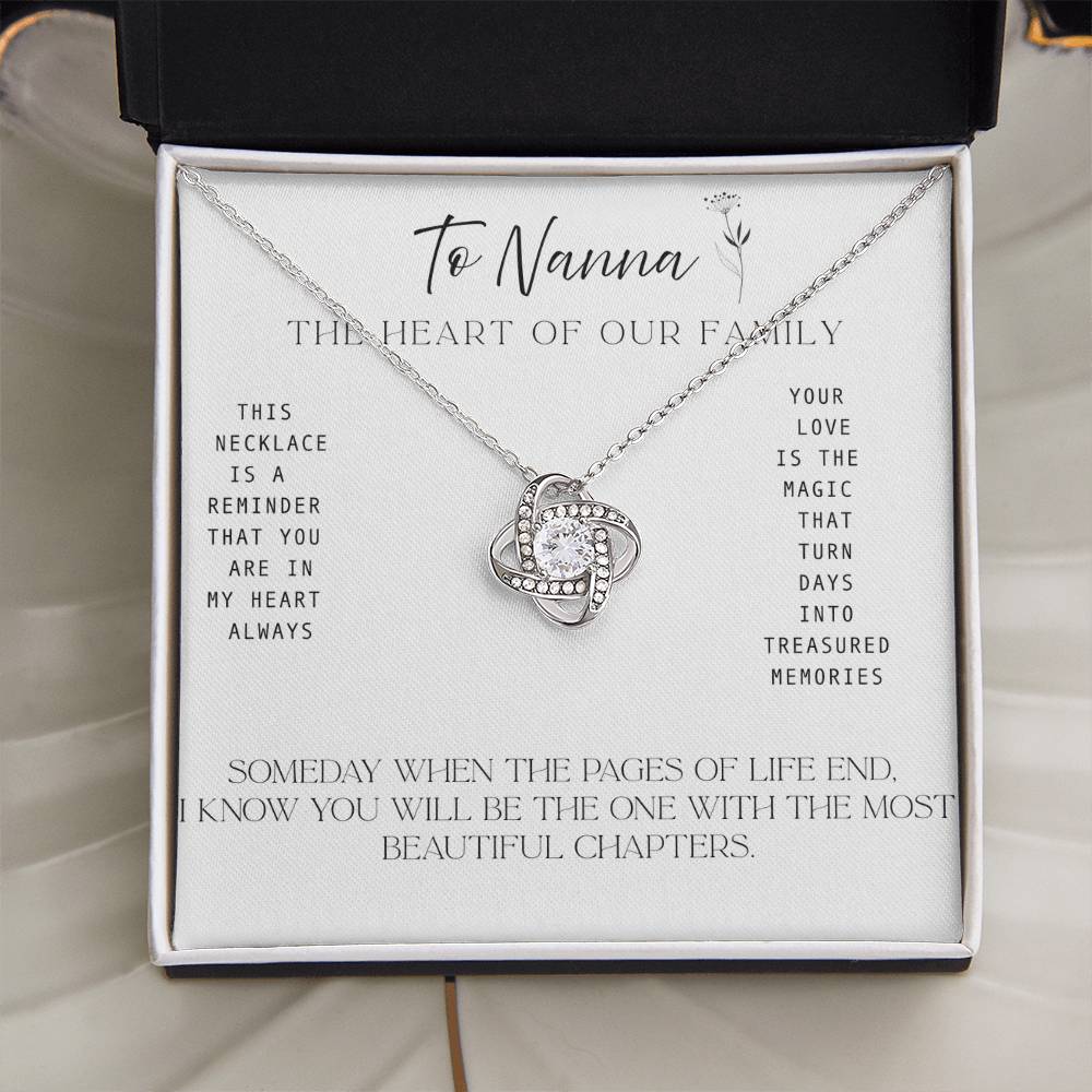 To Nanna – Necklace with Treasured Memories Message Card