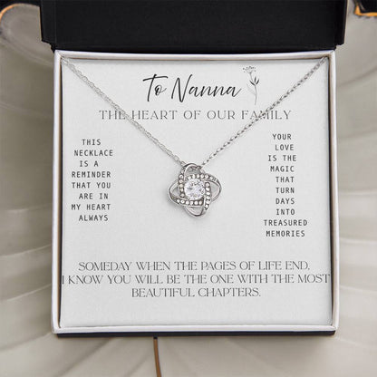 To Nanna – Necklace with Treasured Memories Message Card