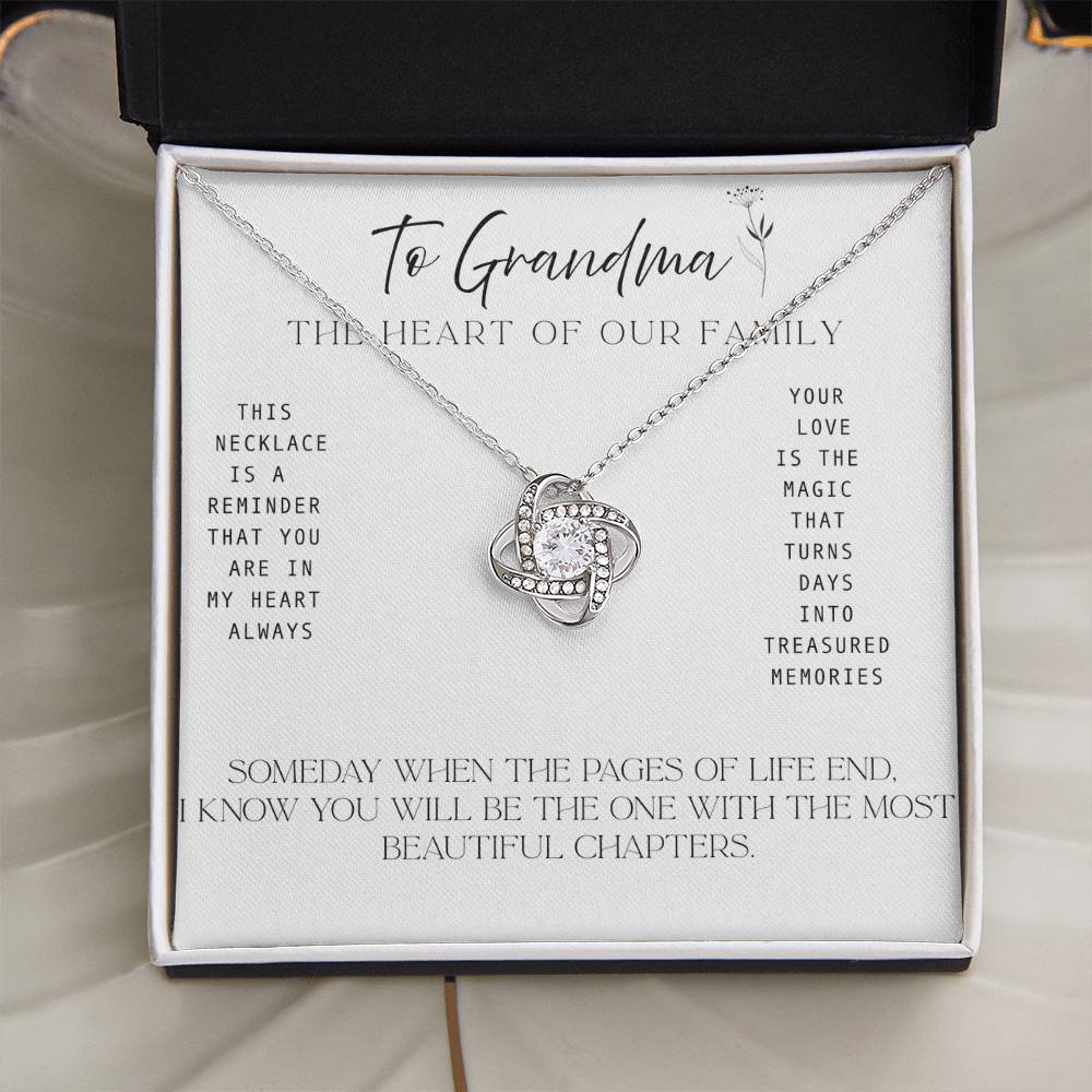 To Grandma – The Heart of Our Family Necklace Gift