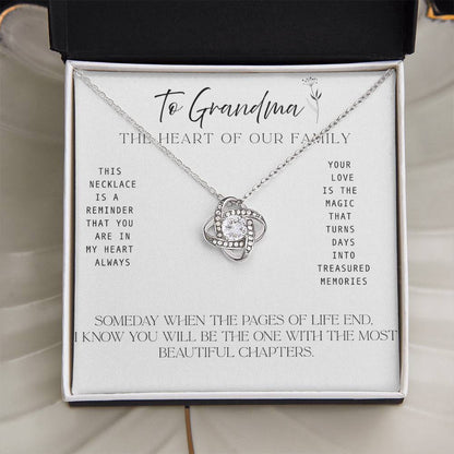 To Grandma – The Heart of Our Family Necklace Gift