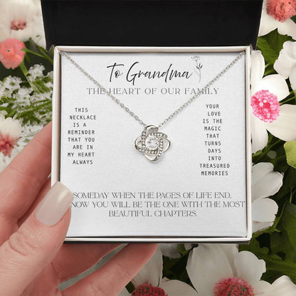 To Grandma – The Heart of Our Family Necklace Gift