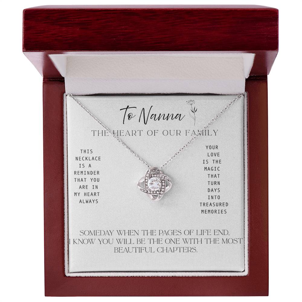 To Nanna – Necklace with Treasured Memories Message Card