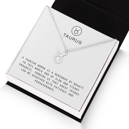 TAURUS WOMAN ZODIAC NECKLACE WITH MESSAGE CARD