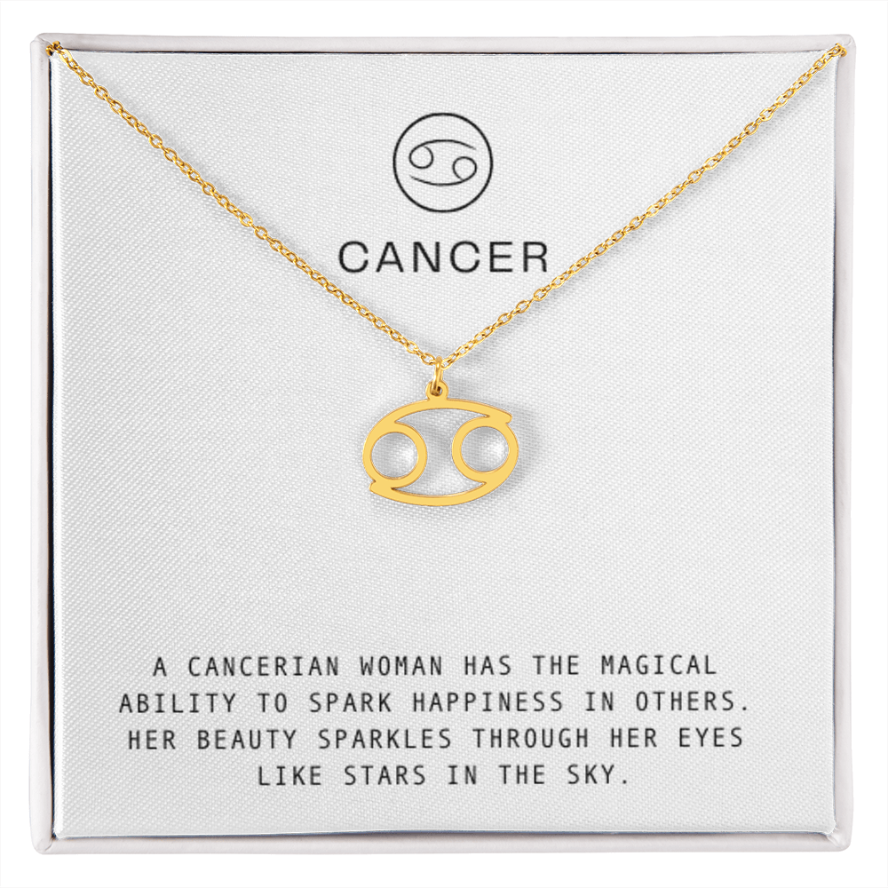 CANCERIAN WOMAN ZODIAC NECKLACE WITH MESSAGE CARD