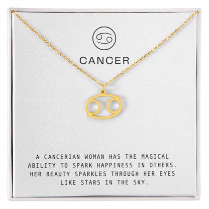 CANCERIAN WOMAN ZODIAC NECKLACE WITH MESSAGE CARD