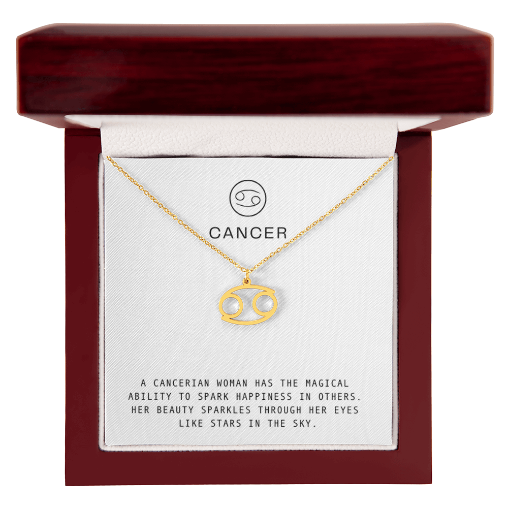 CANCERIAN WOMAN ZODIAC NECKLACE WITH MESSAGE CARD