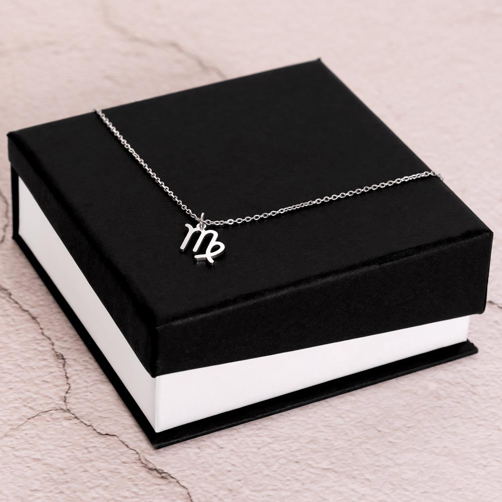 VIRGO WOMAN ZODIAC NECKLACE WITH MESSAGE CARD