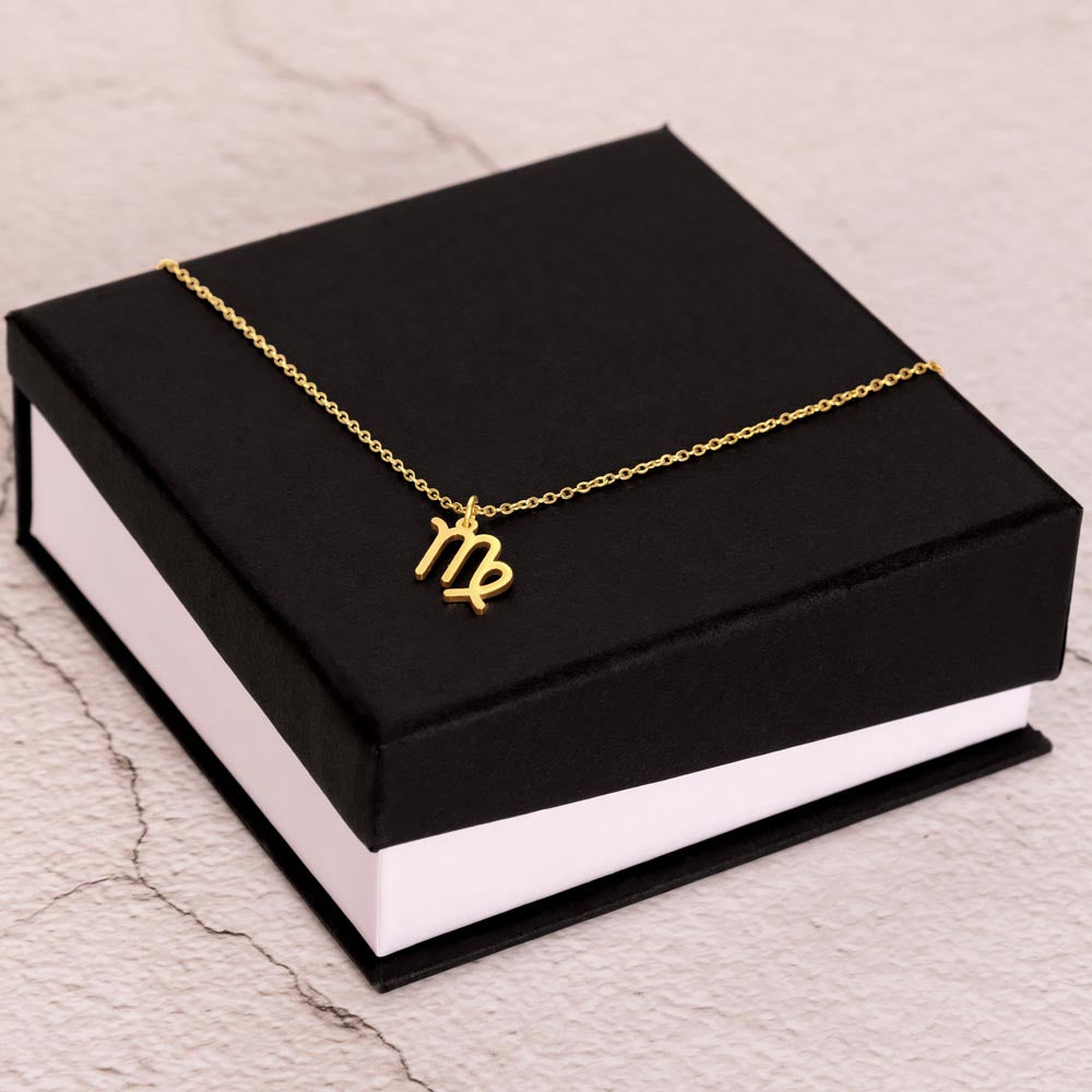 VIRGO WOMAN ZODIAC NECKLACE WITH MESSAGE CARD