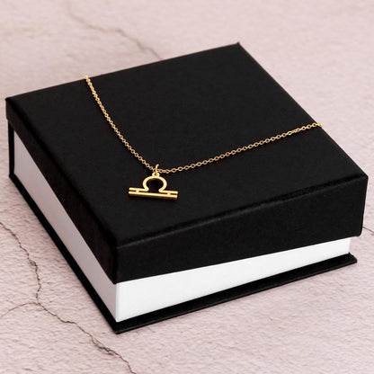 LIBRA WOMAN ZODIAC NECKLACE WITH MESSAGE CARD