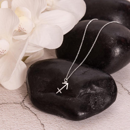 SAGITTARIUS WOMAN ZODIAC NECKLACE WITH MESSAGE CARD