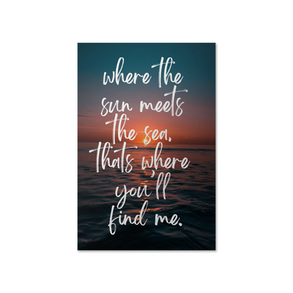 Where the Sun Meets the Sea – Ocean Sunset Adventure Poster
