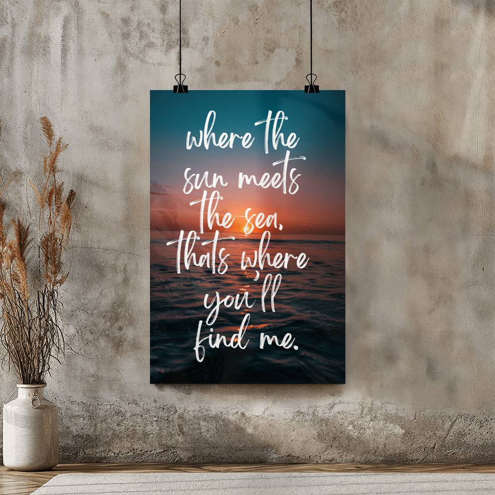 Where the Sun Meets the Sea – Ocean Sunset Adventure Poster