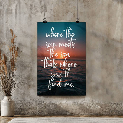 Where the Sun Meets the Sea – Ocean Sunset Adventure Poster