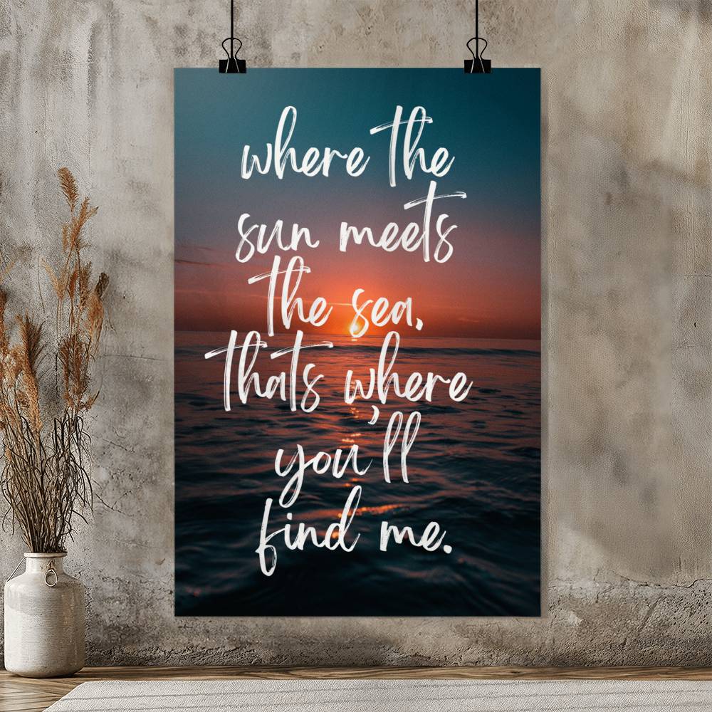 Where the Sun Meets the Sea – Ocean Sunset Adventure Poster
