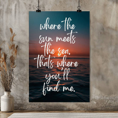 Where the Sun Meets the Sea – Ocean Sunset Adventure Poster