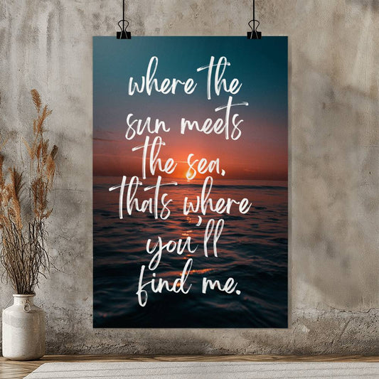 Where the Sun Meets the Sea – Ocean Sunset Adventure Poster