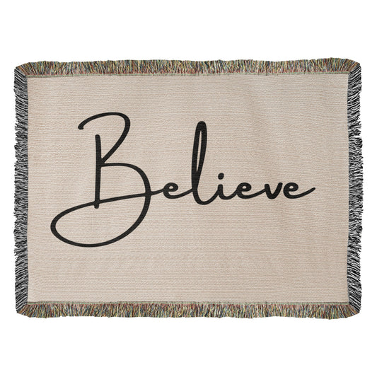 BELIEVE woven blanket