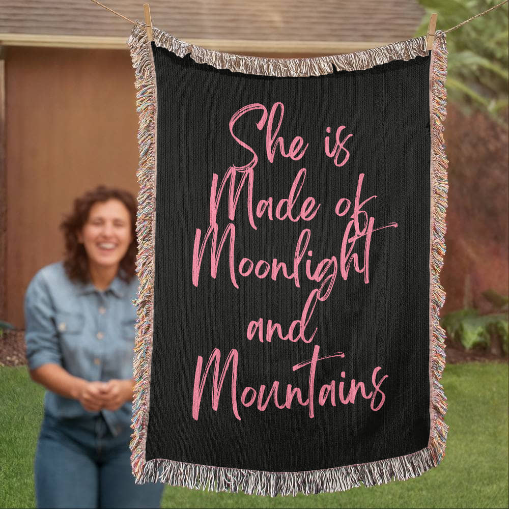 Moonlight & Mountains Heirloom Woven Blanket