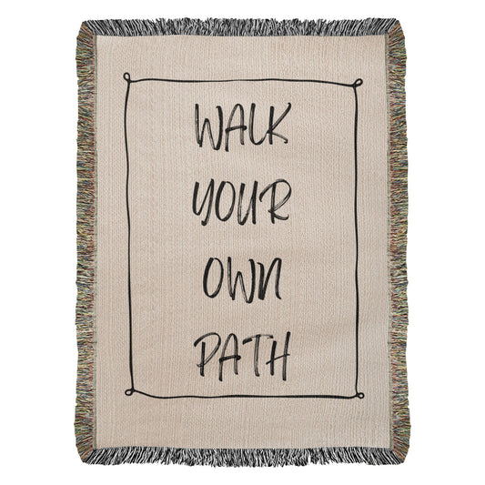 OWN PATH woven cotton blanket