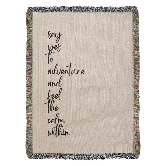 Calm Adventure woven heirloom blanket