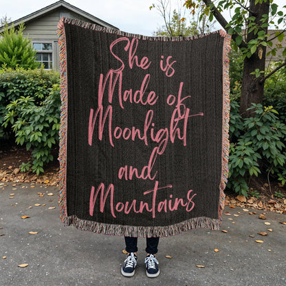 Moonlight & Mountains Heirloom Woven Blanket