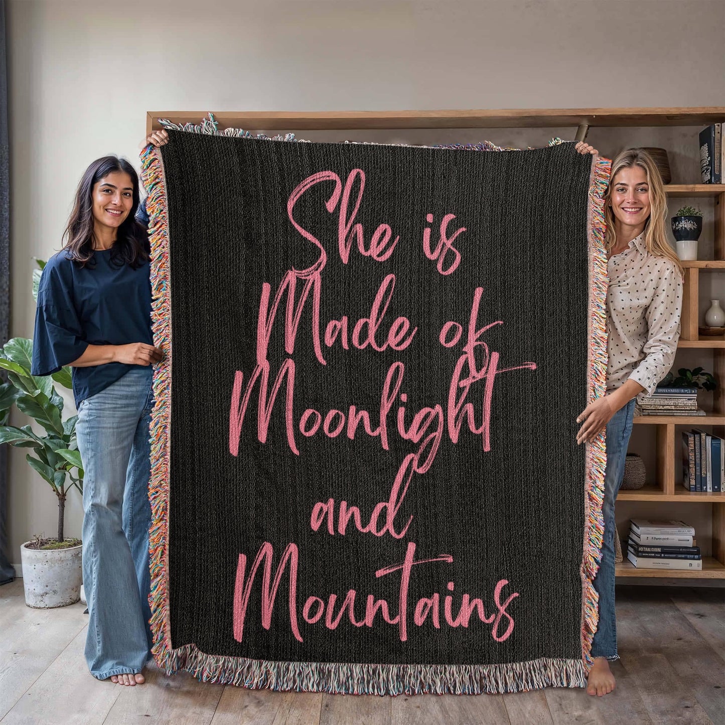 Moonlight & Mountains Heirloom Woven Blanket