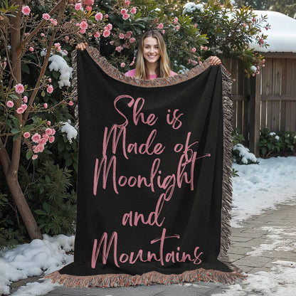 Moonlight & Mountains Heirloom Woven Blanket