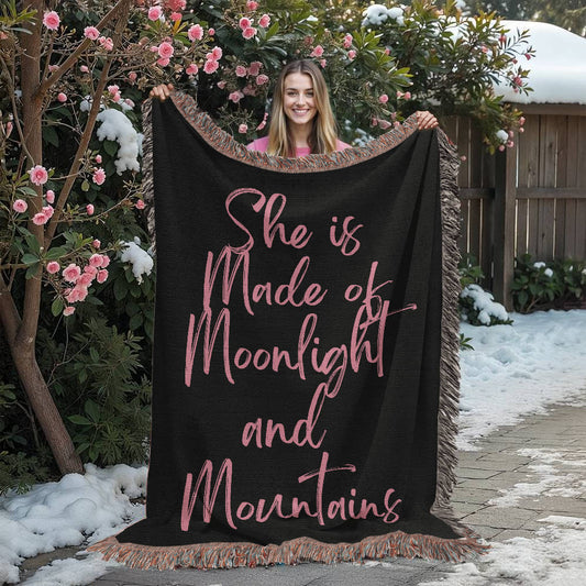 Moonlight & Mountains Heirloom Woven Blanket
